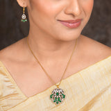 22k Gold Plated Amolya Indulekha Pendant Set