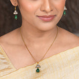 22k Gold Plated Amolya Pranika Pendant Set