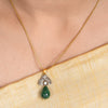 22k Gold Plated Amolya Pranika Pendant Set