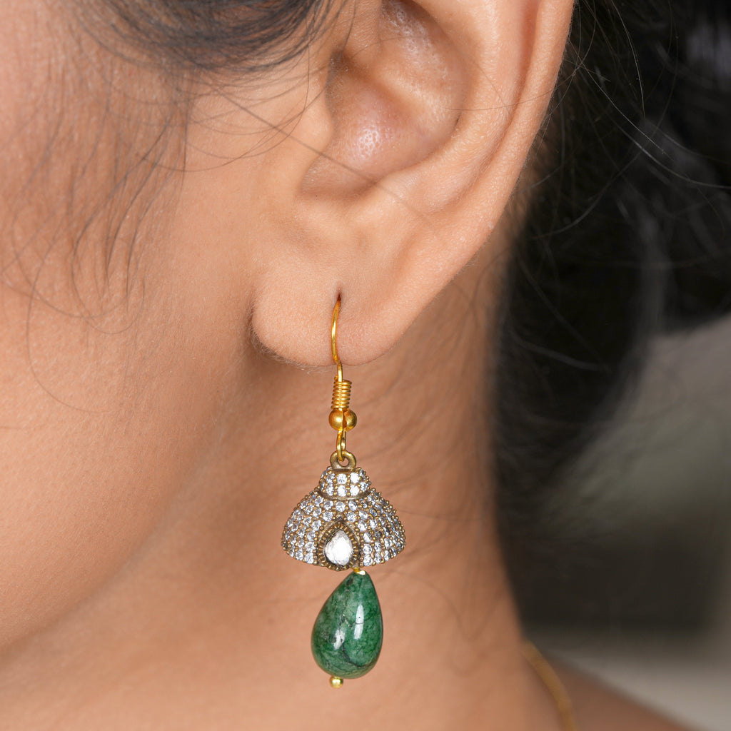 22k Gold Plated Amolya Pranika Pendant Set