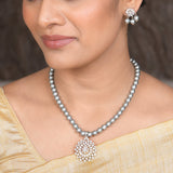 22k Gold Plated Amolya Dyumati Pendant Set