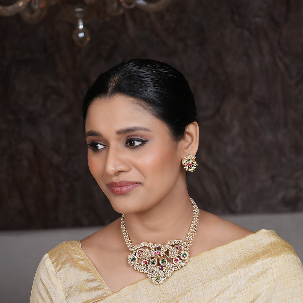 22k Gold Plated Amolya Rajitha Necklace Set