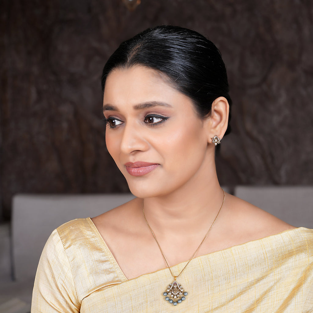 22k Gold Plated Amolya Tanirika Pendant Set