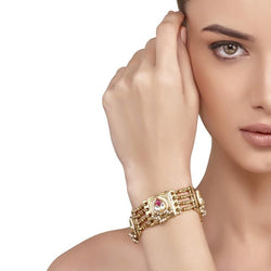 KUNDAN GOLDEN CHAIN BRACELET