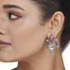 Ruby Kundan Round Earring