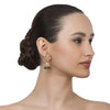 PEACOCK ZIRCON JHUMKI EARRING