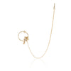 GOLD PLATED SARGAM WHITE KUNDAN NOSE PIN