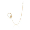 GOLD PLATED SARGAM WHITE KUNDAN NOSE PIN