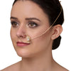 GOLD PLATED SARGAM WHITE KUNDAN NOSE PIN