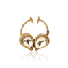 GOLD PLATED SARGAM WHITE KUNDAN NOSE PIN