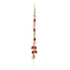 Gold Plated Kundan Red White Tika
