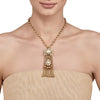 KUNDAN LONG GHUNGROO NECKLACE
