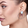 Turquoise Tourmaline Round Earring