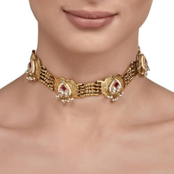 KUNDAN WHITE PEARLS CHOKER