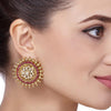 KUNDAN RUBY ROUND EARRINGS
