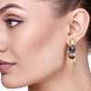 Tourmaline Kundan Leaf Earring