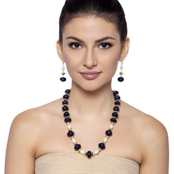 GOLDEN BLUE PEARL SET