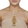 Embossed Gold Pearls Pendant