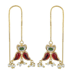 22k Gold Plated Sui Dhaga Tvarita Earring