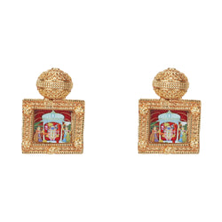 Pichwai Aradhana 22k Gold Plated Earring