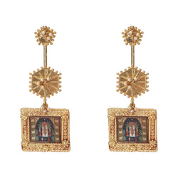 Pichwai Dalaja 22k Gold Plated Earring