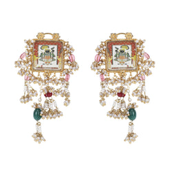 Pichwai Edhitha 22k Gold Plated Earring