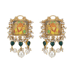 Pichwai Bhavya 22k Gold Plated Earring
