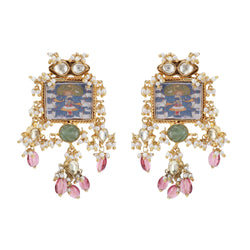 Pichwai Darika 22k Gold Plated Earring