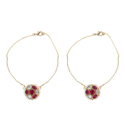 22k Gold Plated Ruby White Payal