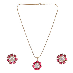 22k Gold Plated Ridhi Jalika Pendant Set