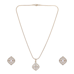 22k Gold Plated Ridhi Ardhachandra Pendant Set