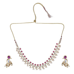 22k Gold Plated Kanaka Mehal Necklace Set