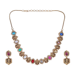 22k Gold Plated Kanaka Prisha Necklace Set