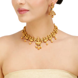 KONARK CLASSIC TEMPLE  LAKSHMI NECKLACE SET