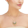 SANKRANTI KUNDAN PENDANT PEACOCK SET