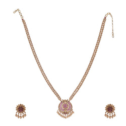 22k Gold Plated Kanaka Pavika Necklace Set