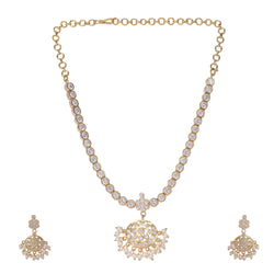 22k Gold Plated Kanaka Myra Necklace Set