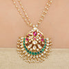 SANKRANTI KUNDAN PINK CHAND PENDANT SET