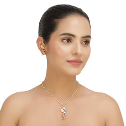 SANKRANTI KUNDAN PEARLS PENDANT  SET