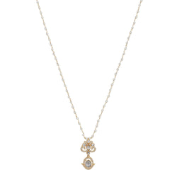 Gemstone Hamsika 22k Gold Plated Pendant Set