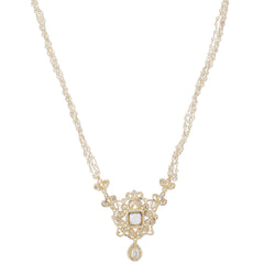 Gemstone Harisha navya 22k Gold Plated Pendant Set