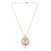 Gemstone navya 22k Gold Plated Pendant Set