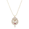 Gemstone navya 22k Gold Plated Pendant Set