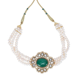 Gemstone Darshita 22k Gold Plated Choker Set