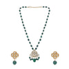 Gemstone Hiranya 22k Gold Plated Pendant Set