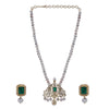 Gemstone Darika 22k Gold Plated Pendant Set