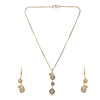 Gemstone Dipanwita 22k Gold Plated Pendant Set