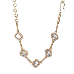 Gemstone Drishti 22k Gold Plated Choker Set
