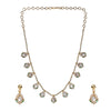 Gemstone Chain Patti 22k Gold Plated Pendant Set