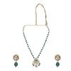 Gemstone Ganavi 22k Gold Plated Pendant Set